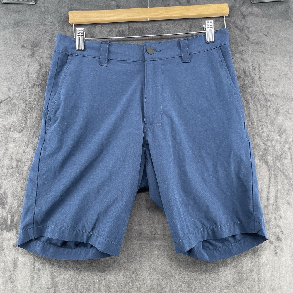 Banana Republic Men's 32 Blue Casual Chino Shorts Flat Front Preppy